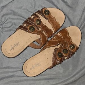 Clark's  Leather Sandals Size 8.5